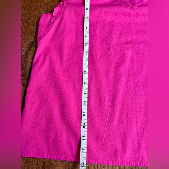 J.Crew Sleeveless Ruffle Hot Pink Top - Picture 6 of 9